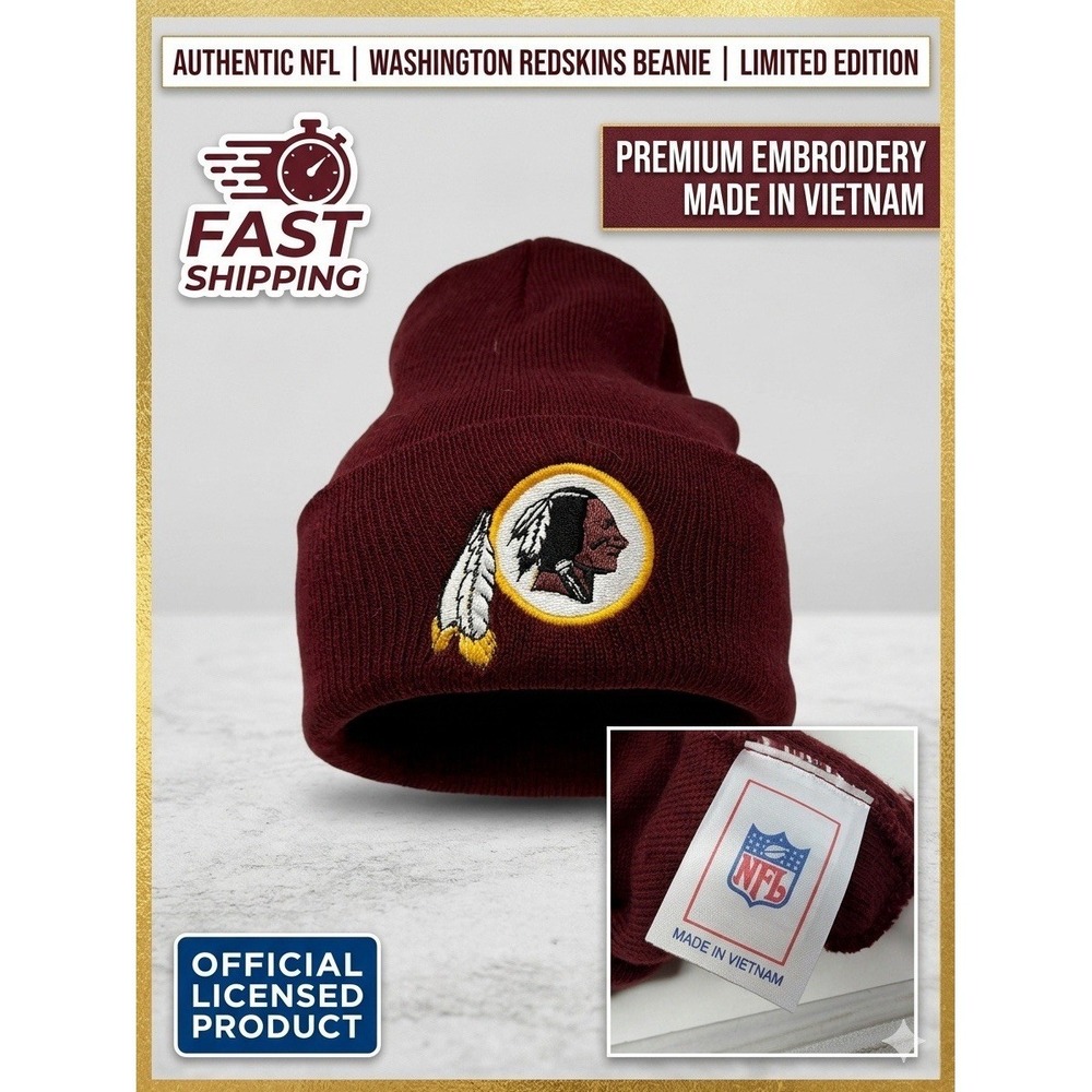 Redskins Maroon‎ Logo Winter Beanie NFL Football Hats